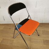 Chaise pliante années 70 chrome upcyclée