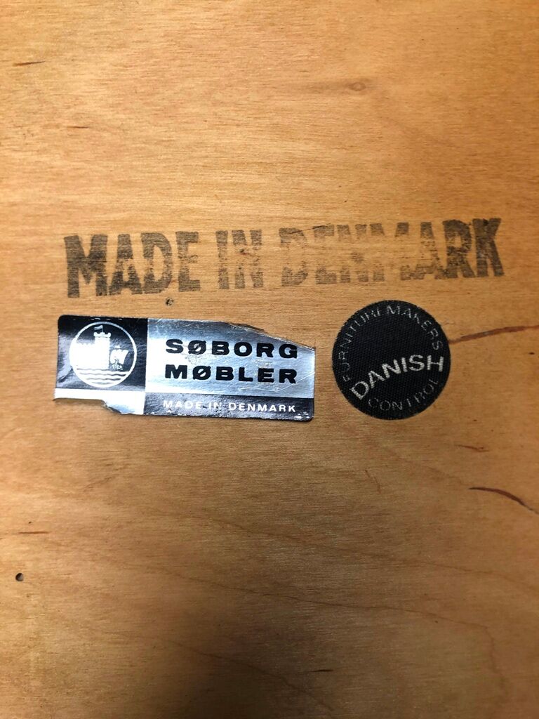 Teak bedside table Denmark 1950 soborg mobler n°148
