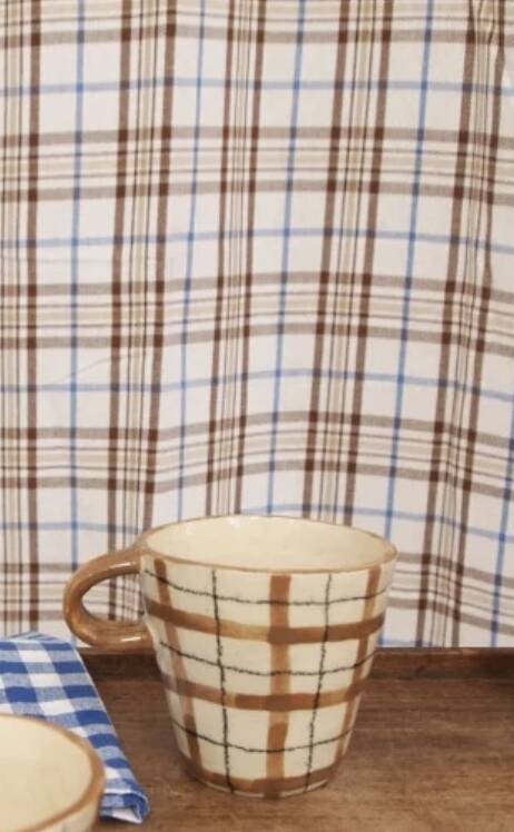 Large tartan mug