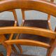 6 Louis Philippe dining chairs in solid wood and brown velvet.