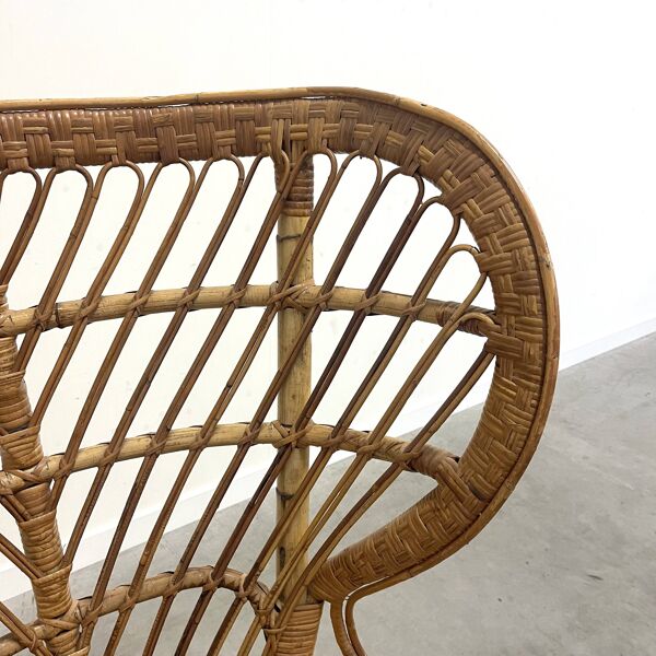 Chaise en rotin Gio Ponti, Italie années 1960