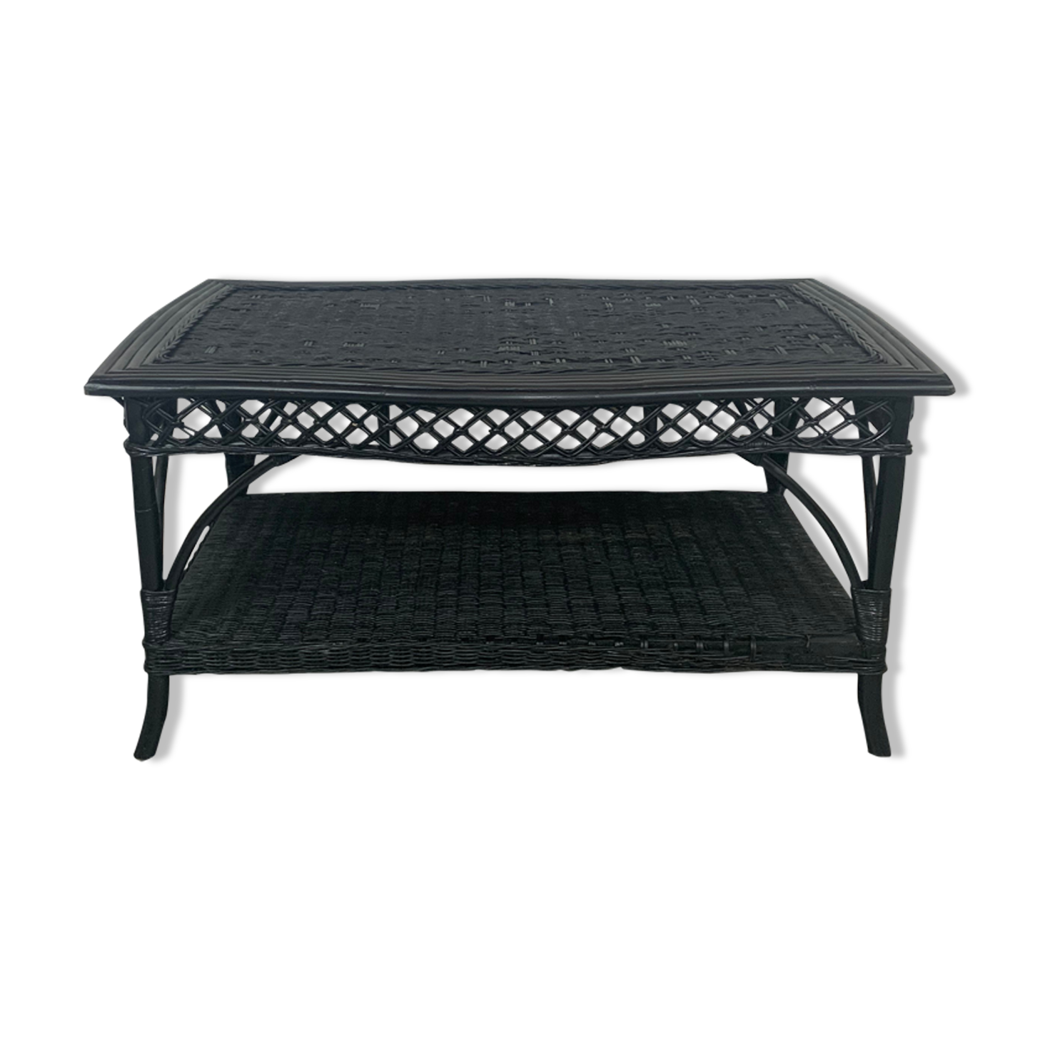 Table basse en rotin