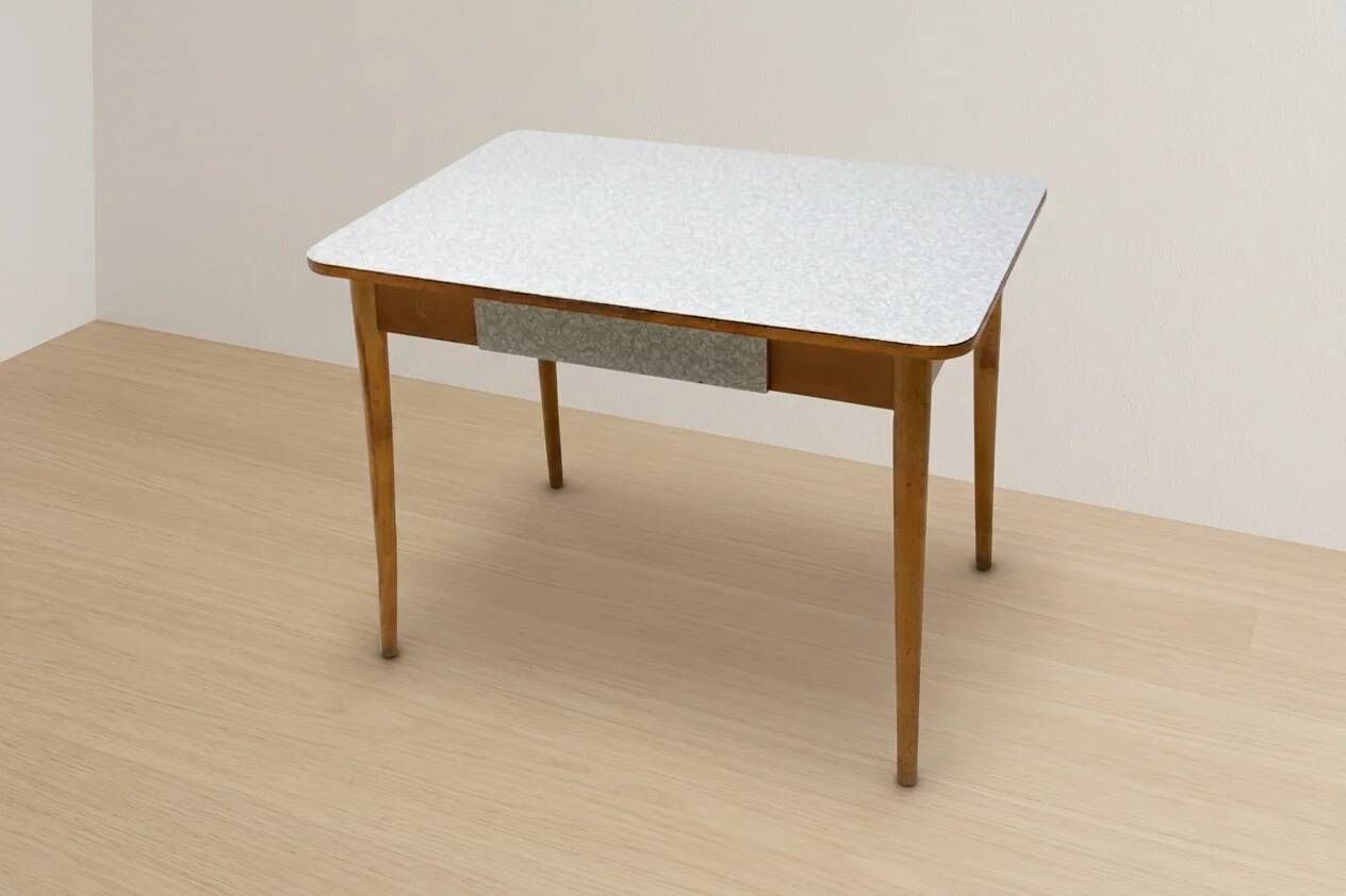 Coffee table, mid-century, formica and wood, 1960s, Czechoslovakia