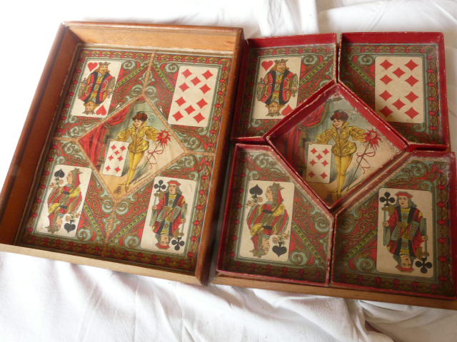 Ancient game of yellow wooden dwarf with pawns