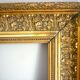 Antique gilded frame in wood and stucco, carved, original gilding