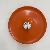 Honsel orange space age disc lamp , 1970s selected by Charlotte perriand
