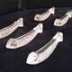 6 zoomorphic crystal knife rests