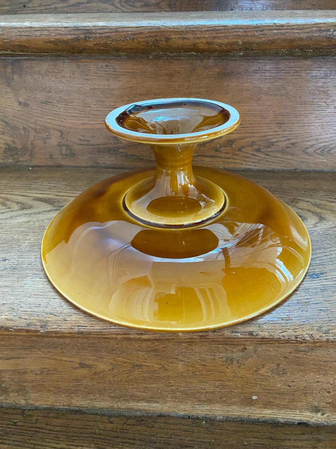 Gien slipware compote dish