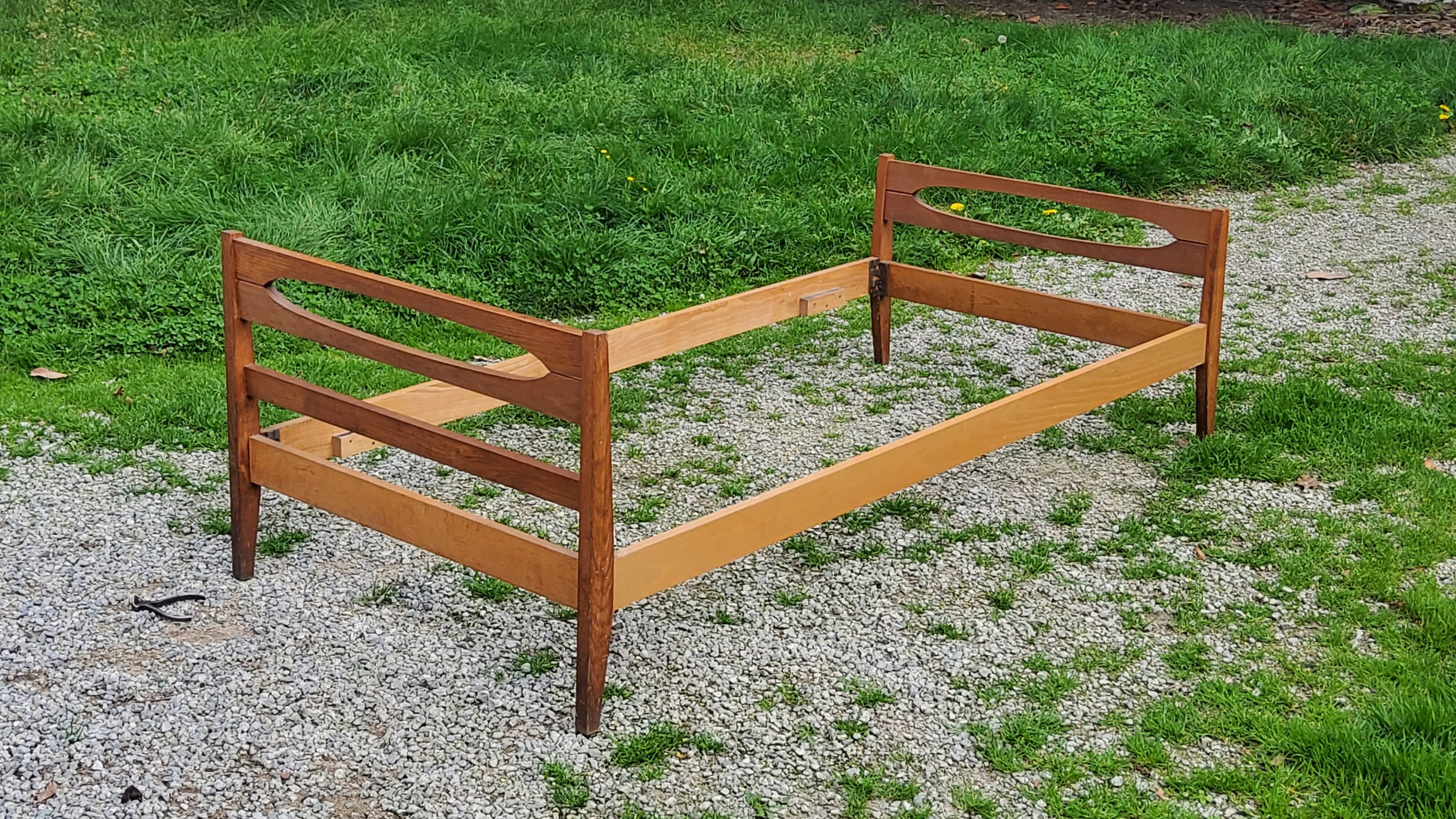Vintage 50s oak daybed