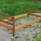 Vintage 50s oak daybed