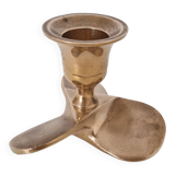 Solid brass propeller candlestick