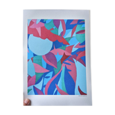 illustration blue jungle landscape