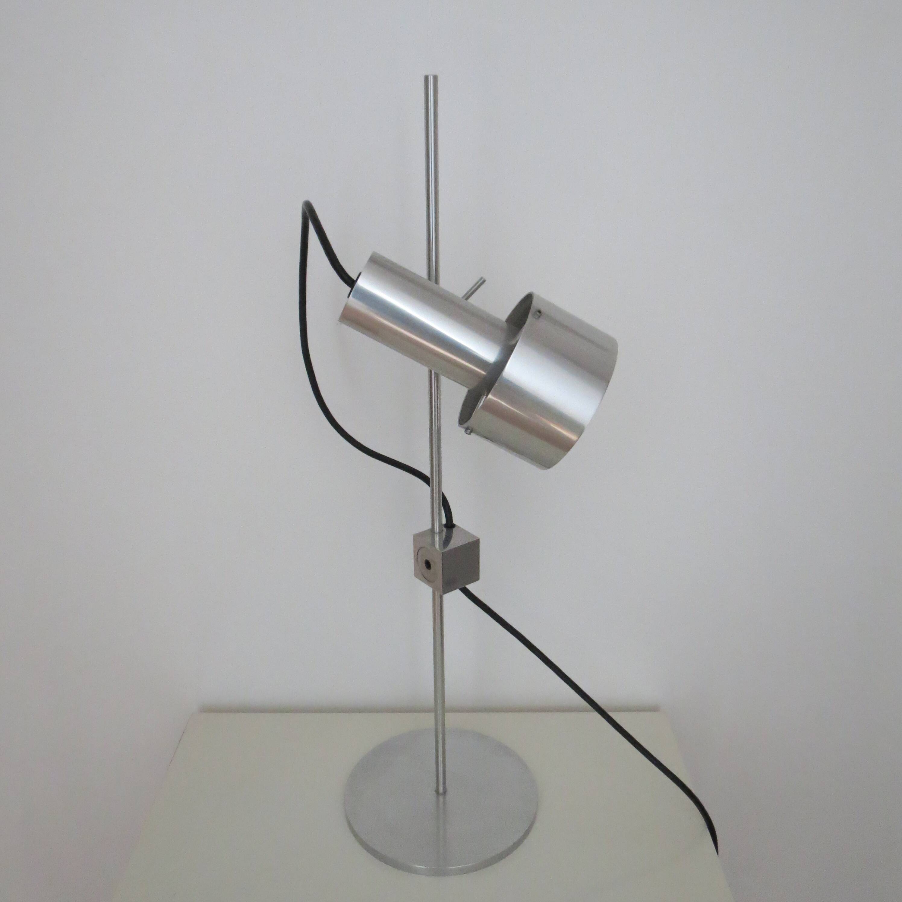1960s desk lamp by Peter Nelson aluminium desk lamp mid century modern desk lamp