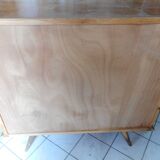 Chest of drawers light wood compass feet