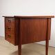 Scandinavian "boomerang" free-form desk in teak - 1960s