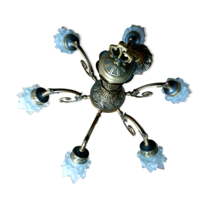 Lustre six feux tulipes