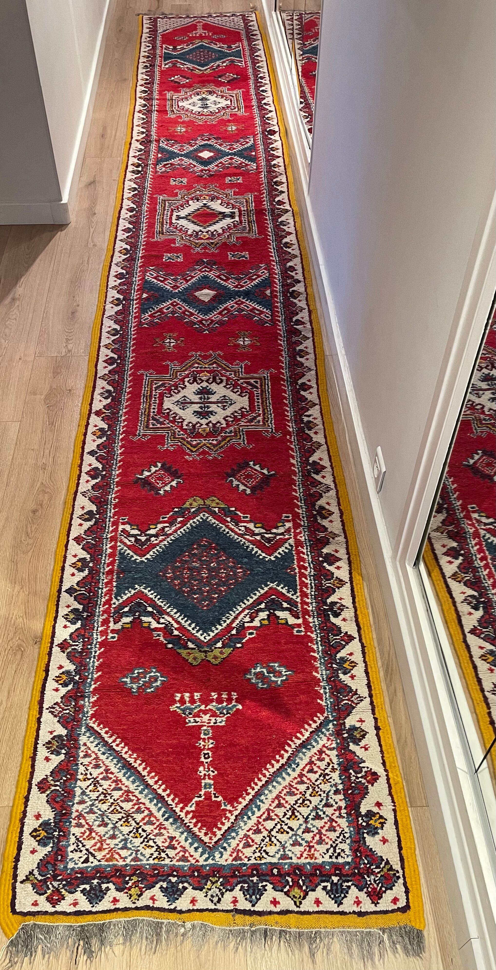 Moroccan corridor carpet, 490x70 cm