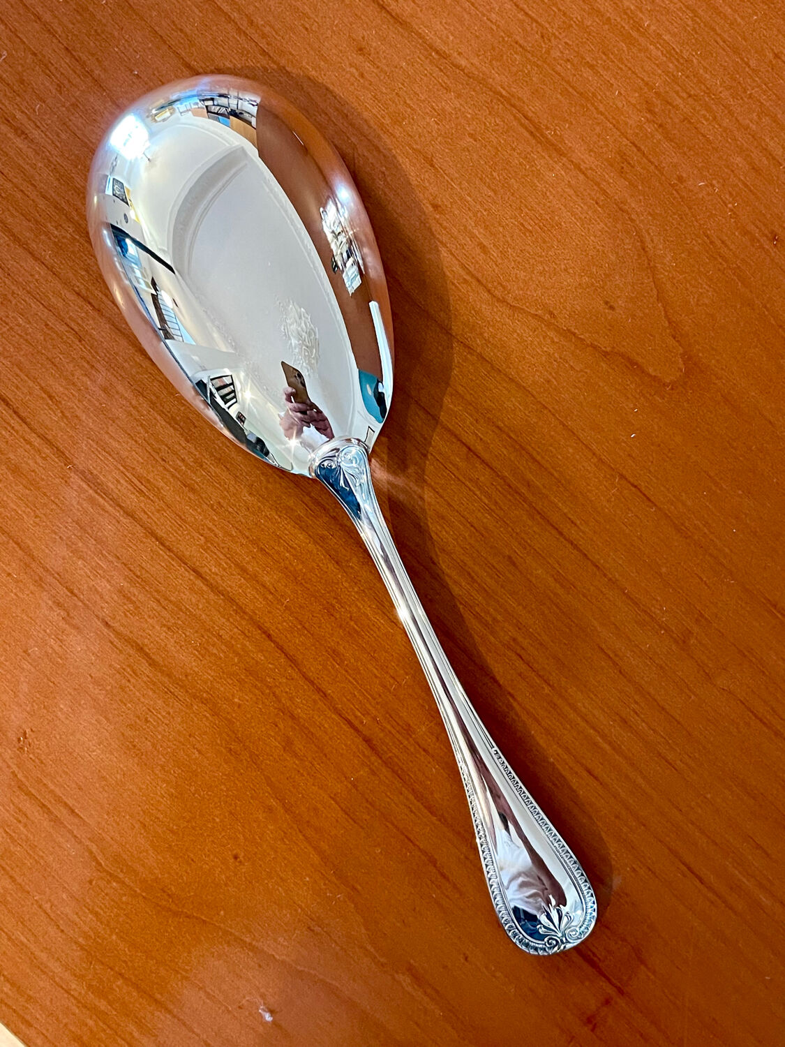 Christofle Malmaison, rice and chip scoop, serving set, mint condition