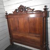 Carved beech headboard