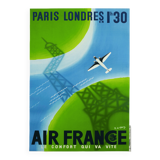 Poster Air France Paris London