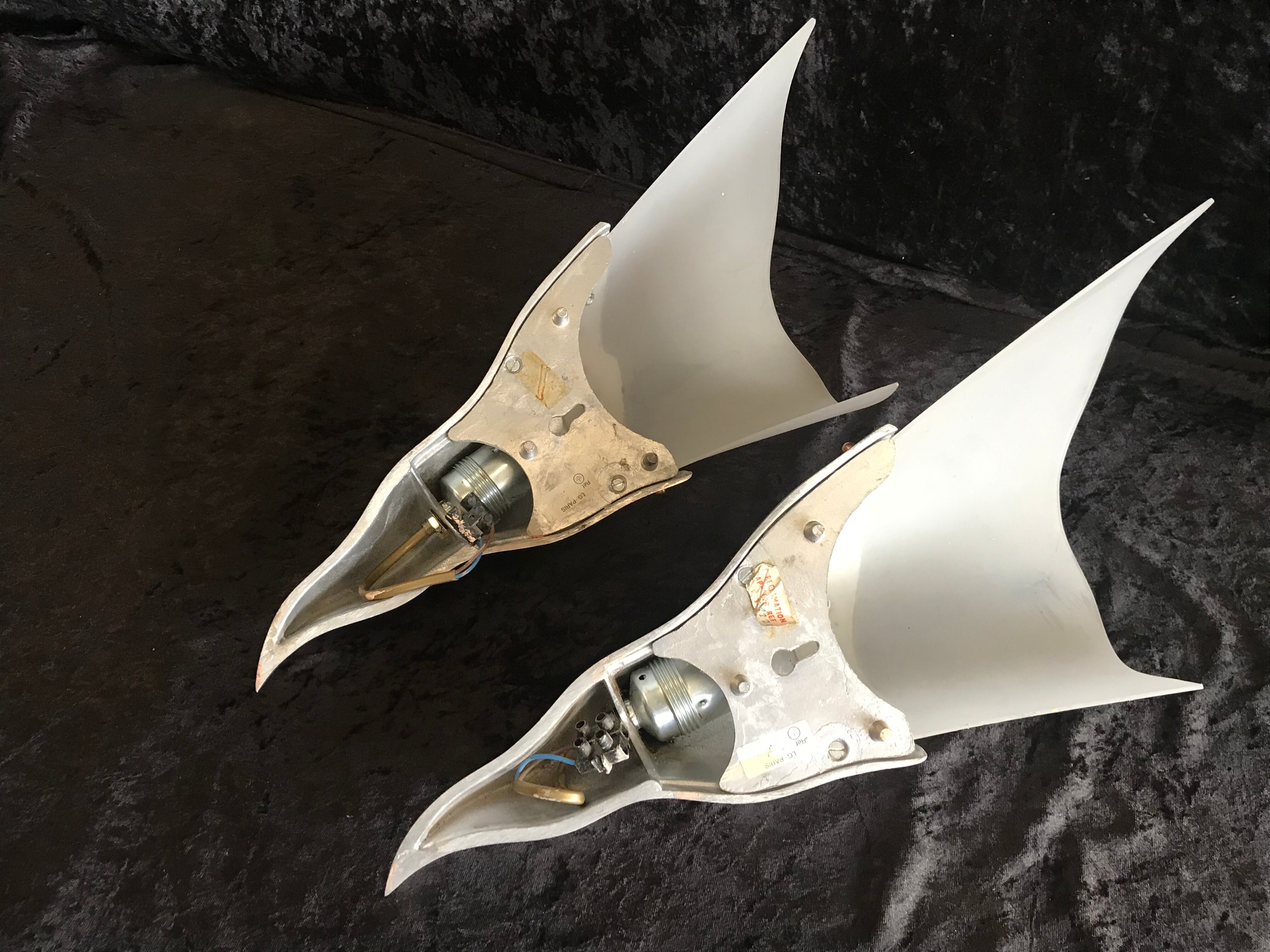 Vintage wall lamps by LG Paris