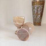 Set of 2 onyx egg cups