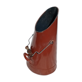 Charcoal bucket in brown enamel