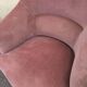 Pink velvet convertible armchair