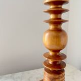 Vintage Scandinavian Wooden Candle holder with 3 arms, Mid-Century Modern