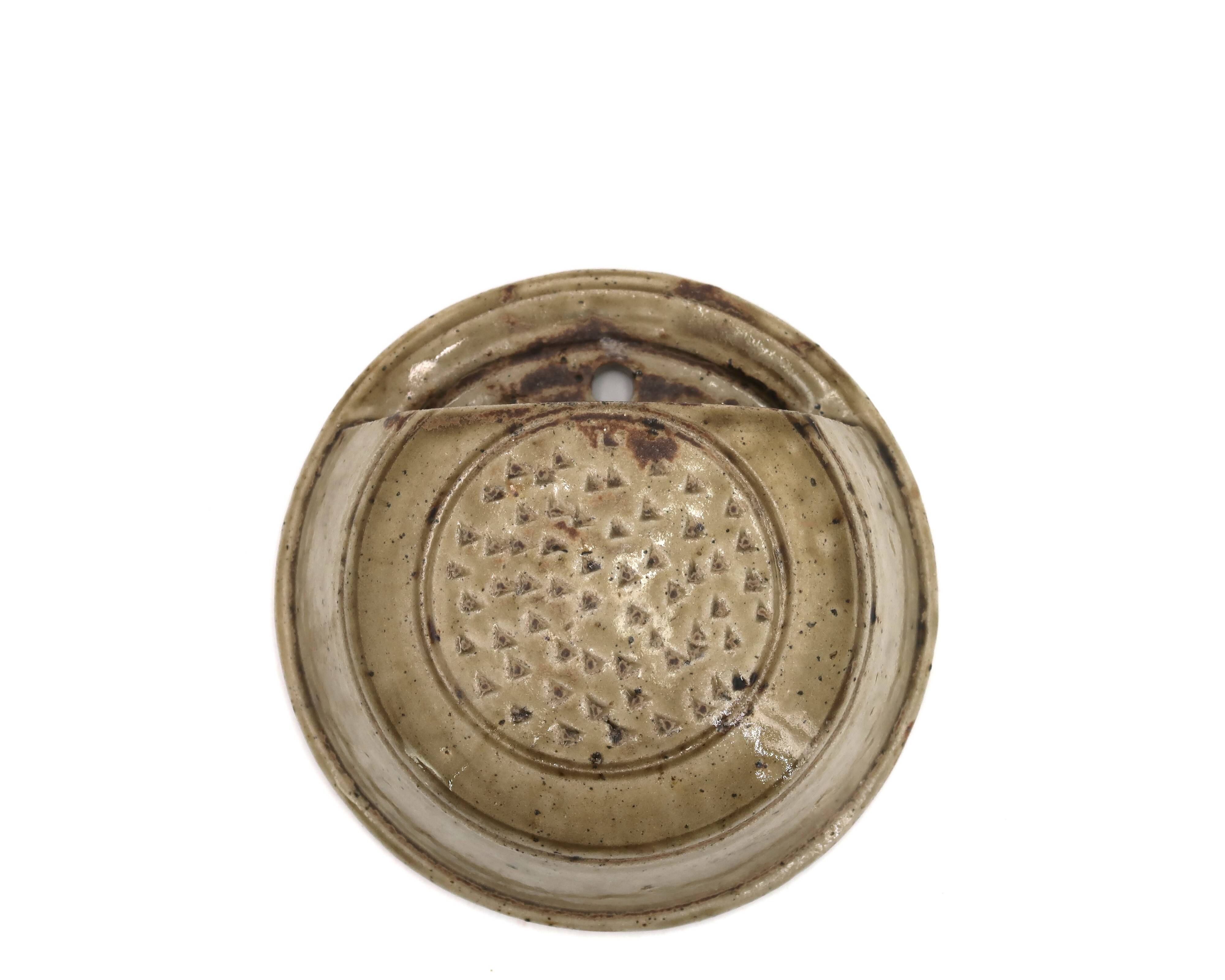 Stoneware ceramic wall vase from La Borne, 1960s