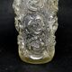 Vase avec des roses, moderne du milieu du siècle, en verre pressé, Huta Laura, Pologne, années 1970