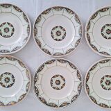 Flat Plates in Old Longwy Earthenware, Geneva Vintage Model