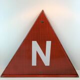 Old enamelled signposting plaque Railway 1930