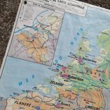 Old vintage British Isles /Benelux mdi map