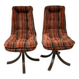 Velvet swivel chairs