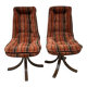 Chaises pivotantes velours