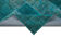 Hand-knotted oriental overdyed 200 cm x 298 cm turquoise patchwork rug