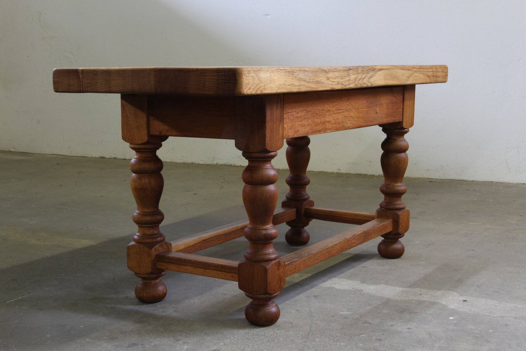 Danish Baroque style coffee table in oak, 1890s