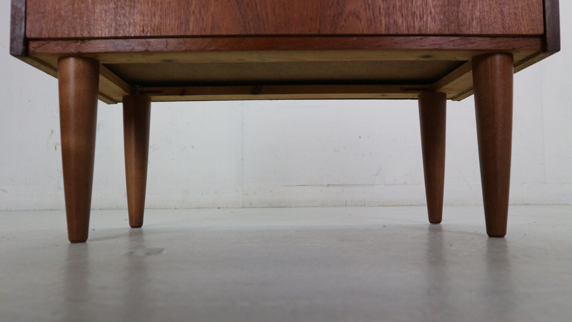 Scandinavian modern teak chest of drawers, small cabinet 1960 denmark