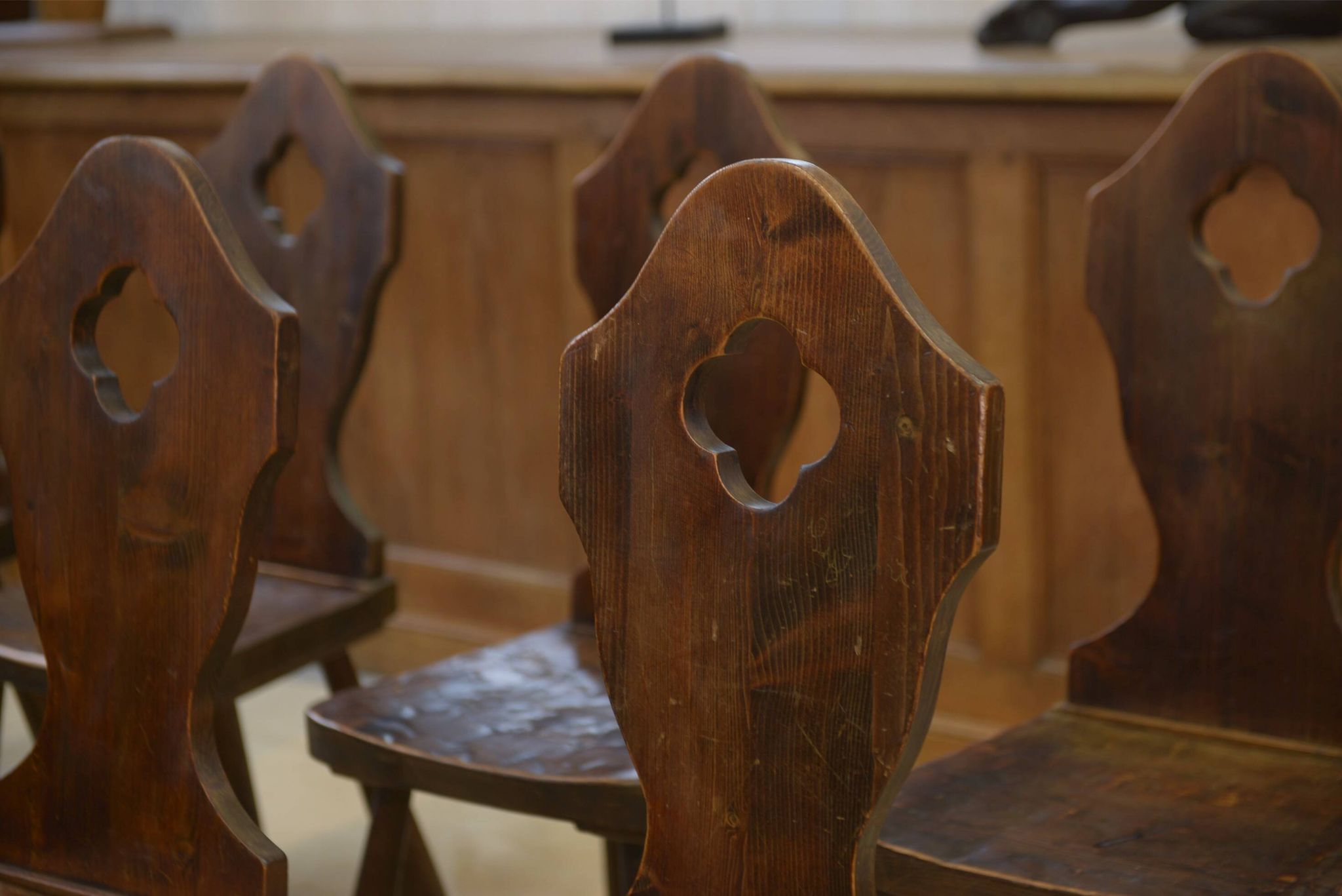 Set of 8 monastery chairs 1950s