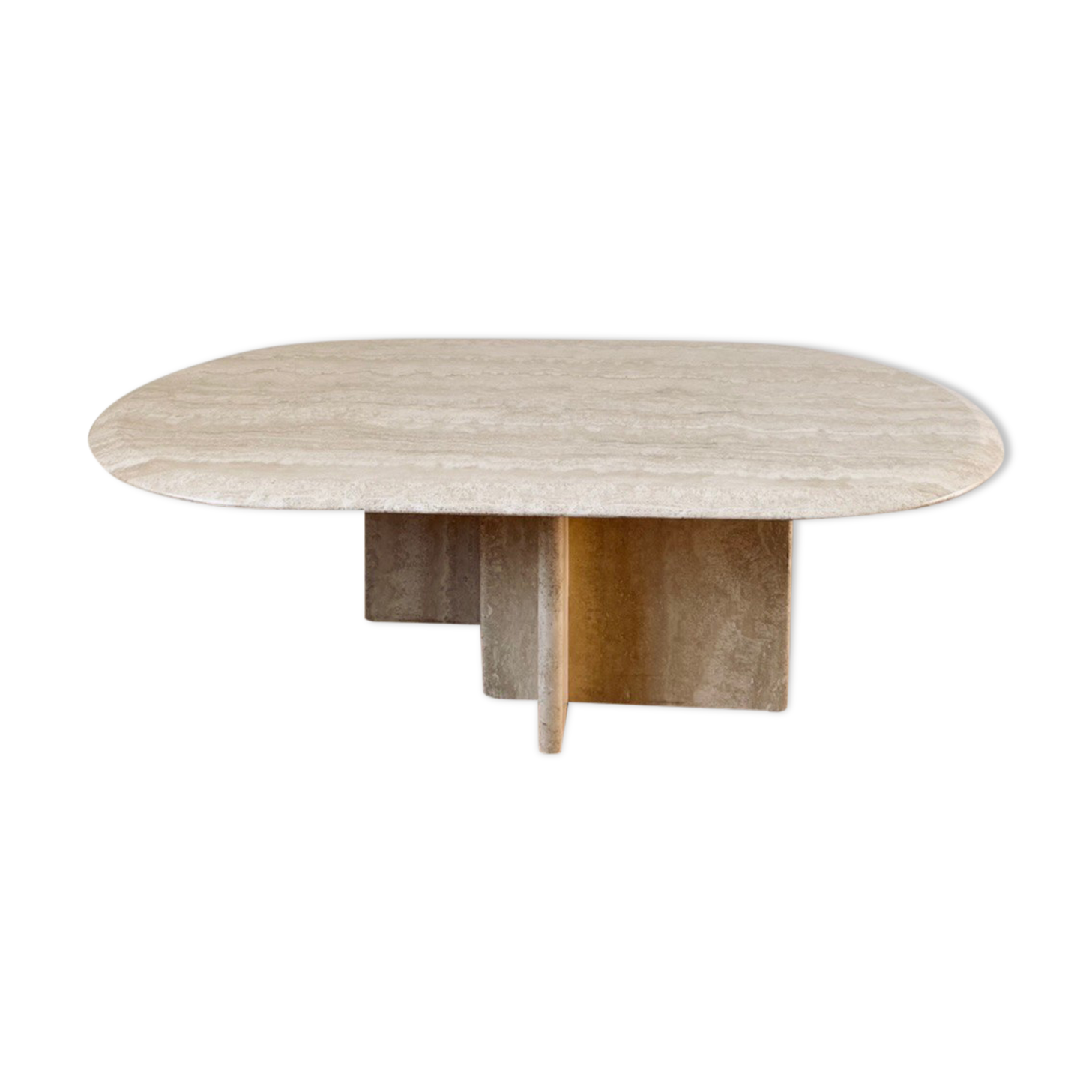 Italian travertine coffee table