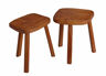 Pair of elm stools circa 1970