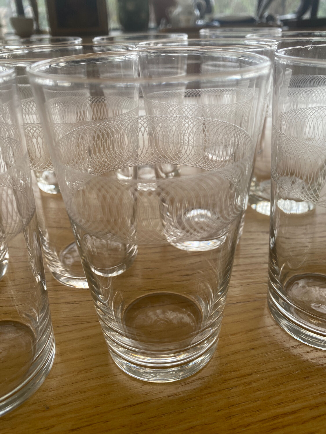 Lot de 6verres anciens à limonade art déco