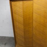 Armoire penderie 1950 pieds compas portes coulissantes plateau neuf