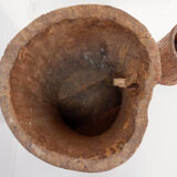 Set of 2 primitive wooden pots - late 19th century