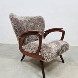Set Scandinavian vintage design wingback chairs