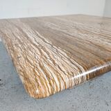 Vintage Italian travertine coffee table, 70s