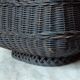Bresse woven & blackened wicker basket, early 20th century