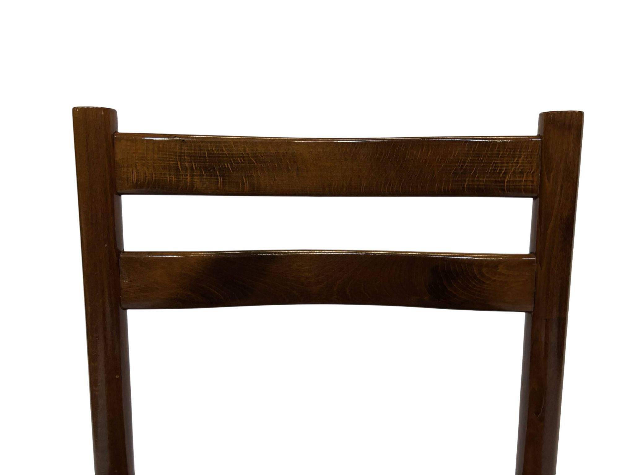 Vintage chair from the 70s minimalist design in wood and paper cord