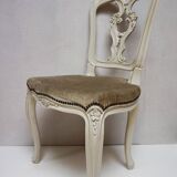 Louis XV Baroque Style Lacquered Chairs, Set of 2